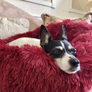 Dog & Cat Long Plush Pet Bed Calming Beds - Ultra-soft Pets Basket Kennel Dog Round Cat Winter Cushion Warm Sleeping Bag Mat JadeMoghul Inc.