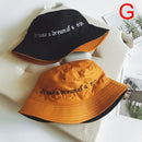 Double Sided Wear Finger Something Embroidery Panama Bucket Hat Men Women Summer Bucket Cap Hip Hop Hat Fisherman Hat AExp
