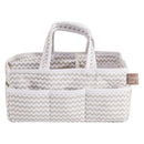 Dove Gray Chevron Storage Caddy-GRAY DV-JadeMoghul Inc.