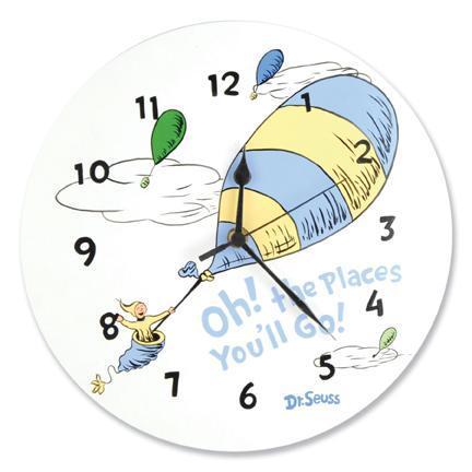 Dr. Seuss Oh, the Places You'll Go! Blue Wall Clock-S-OTPYG B-JadeMoghul Inc.
