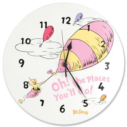 Dr. Seuss Oh, The Places You'll Go! Pink Wall Clock-S-OTPYG P-JadeMoghul Inc.