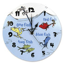 Dr. Seuss One Fish Two Fish Wall Clock-S-1F2F-JadeMoghul Inc.