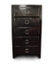 Drawers Black Chest of Drawers - 44" Black Crocodile MDF Chest with 5 Drawers HomeRoots