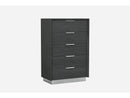 Drawers Cheap Chest of Drawers - 33" X 19" X 49" Grey Stainless Steel Drawer Chest HomeRoots