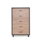 Drawers Chest of Drawers - 16'.2" X 31'.3" X 50'.9" Weathered Light Oak Particle Board Chest HomeRoots
