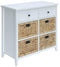 Drawers Chest of Drawers - 30" X 13" X 28" White Wood Veneer 6 Drawers Accent Chest HomeRoots