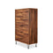 Drawers Chest of Drawers - 32" X 16" X 52" Walnut Particle Board Chest HomeRoots