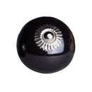 Drawers Drawer Knobs - 1.5" x 1.5" x 1.5" Ceramic/Metal Black 12 Pack Knob HomeRoots