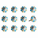 Drawers Drawer Knobs - 1.5" x 1.5" x 1.5" Ceramic/Metal Multicolor 12 Pack Knob HomeRoots
