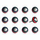 Drawers Drawer Knobs - 1.5" x 1.5" x 1.5" Ceramic/Metal Navy & Red 12 Pack Knob HomeRoots