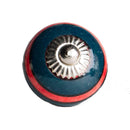 Drawers Drawer Knobs - 1.5" x 1.5" x 1.5" Ceramic/Metal Navy & Red 12 Pack Knob HomeRoots