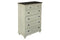 Drawers White Chest of Drawers - 39" x 20" x 56" Two Tone, Solid Wood, Chest HomeRoots