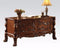 Dresden Executive Desk, Cherry Oak-Desks and Hutches-Cherry Oak Brown-Veneer Top Poly Resin: Feet & Carvings MDF-JadeMoghul Inc.