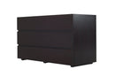 Dressers 3 Drawer Dresser - 28" Wenge Veneer and MDF Dresser with 3 Drawers HomeRoots