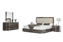 Dressers 6 Drawer Dresser - 20" Grey MDF, Steel, and Veneer Dresser HomeRoots