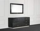 Dressers Black Dresser - 26" Black Crocodile MDF Dresser HomeRoots