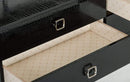 Dressers Black Dresser - 26" Black Crocodile MDF Dresser HomeRoots