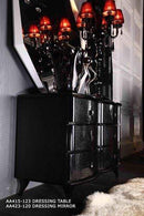 Dressers Black Dresser - 29" Black Crocodile Lacquer MDF Dresser HomeRoots