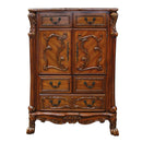 Dressers Chest Dresser - 20" X 43" X 55" Cherry Oak Wood Poly Resin Chest HomeRoots
