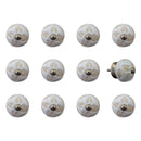 Dressers Dresser Knobs 1.5" x 1.5" x 1.5" Ceramic/Metal Multicolor 12 Pack Knob 8100 HomeRoots