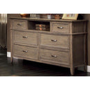 Dressers Sauv� Wooden Transitional Style Dresser, Weathered Oak Brown Benzara