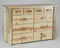 Dressers Tall Dresser - 54" X 20" X 38" Clear Wood 10 Drawer Dresser HomeRoots