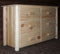 Dressers Tall Dresser - 55.5" X 20" X 32" Natural Wood 6 Drawer Dresser HomeRoots