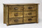 Dressers Tall Dresser - 55.5" X 20" X 32" Vintage Whiskey Wood 6 Drawer Dresser HomeRoots