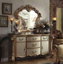 Dressers Tall Dresser - 71" X 21" X 38" Gold Patina & Bone Patina Dresser HomeRoots