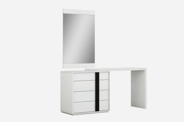 Dressers White Dresser - 48" X 18" X 33" White Double Dresser Extension HomeRoots