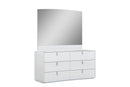 Dressers White Dresser - 62" X 19" X 30" White Dresser HomeRoots