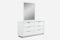 Dressers White Dresser - 63" X 19" X 32" White Stainless Steel Double Dresser Extension HomeRoots