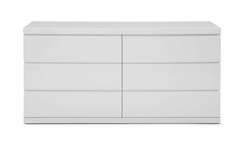 Dressers White Dresser - 63" X 20" X 30" White Double Dresser Extension HomeRoots