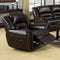 Dudhop Transitional Style Dark Brown Recliner-Recliner Chairs-Dark Brown-Bonded Leather Match-JadeMoghul Inc.