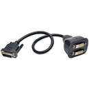 DVI-D Digital Monitor Y-Splitter Cable, 1ft-Cables, Connectors & Accessories-JadeMoghul Inc.