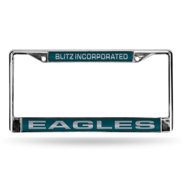 Honda License Plate Frame Eagles "Blitz Inc." Laser Chrome Frame