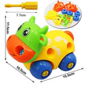 Early Learning Education DIY Screw Nut Group Installed Plastic 3d Puzzle Disassembly Motorcycle Kids Toys for Children Toys-YLH88164-JadeMoghul Inc.