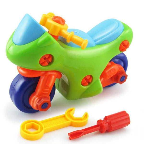 Early Learning Education DIY Screw Nut Group Installed Plastic 3d Puzzle Disassembly Motorcycle Kids Toys for Children Toys-Z0153-JadeMoghul Inc.
