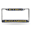 Ford License Plate Frame East Tennessee State Laser Chrome Frame