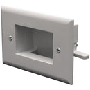 Easy-Mount Slim-Fit Recessed Low-Voltage Cable Plate (White)-Cables, Connectors & Accessories-JadeMoghul Inc.