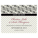 Eclectic Patterns Save The Date Card Vintage Pink (Pack of 1)-Weddingstar-Mocha Mousse-JadeMoghul Inc.