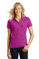 Eddie Bauer Ladies Cotton Pique Polo. EB101-Polos/knits-Deep Magenta-4XL-JadeMoghul Inc.