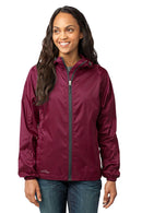 Eddie Bauer - Ladies Packable Wind Jacket. EB501-Outerwear-Black Cherry-4XL-JadeMoghul Inc.