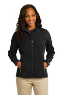 Eddie Bauer Ladies Shaded Crosshatch Soft Shell Jacket. EB533-Outerwear-Black-4XL-JadeMoghul Inc.