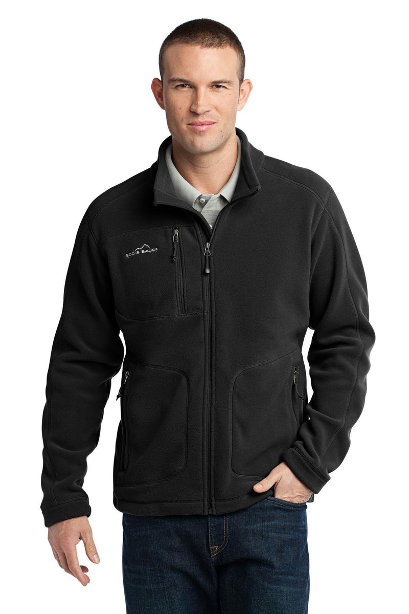 Eddie Bauer - Wind-Resistant Full-Zip Fleece Jacket. EB230-Sweatshirts/Fleece-Black-4XL-JadeMoghul Inc.