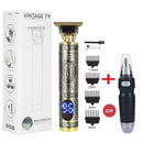 Electric Clipper Mower+Nose Hair Trimmer Professional Barber Hair Cutter Beard Shaving Machine for Men Rechargeable Razor Shaver AExp