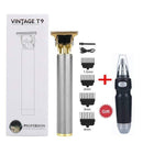 Electric Clipper Mower+Nose Hair Trimmer Professional Barber Hair Cutter Beard Shaving Machine for Men Rechargeable Razor Shaver AExp
