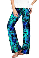 Electric Jungle Amelia Green Printed Palazzo Pant - Women-Electric Jungle-XS-Navy/Blue/Green-JadeMoghul Inc.