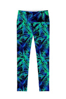 Electric Jungle Lucy Printed Performance Leggings - Women-Electric Jungle-XS-Navy/Blue/Green-JadeMoghul Inc.