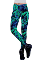 Electric Jungle Lucy Printed Performance Leggings - Women-Electric Jungle-XS-Navy/Blue/Green-JadeMoghul Inc.